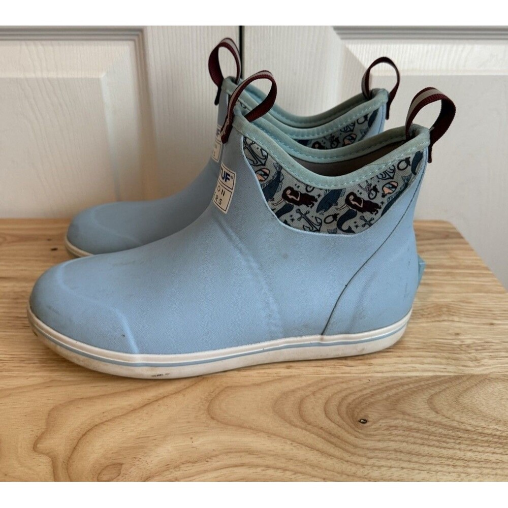 Xtratuf Salmon Sisters Ankle Deck Boot Blue Womens Size 7